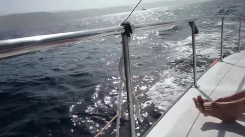 View of Ocean from Boat. Stock-Footage 58803081