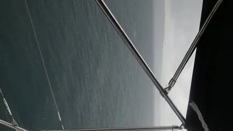 A view of the ocean from a boat Stock Footage 274031992