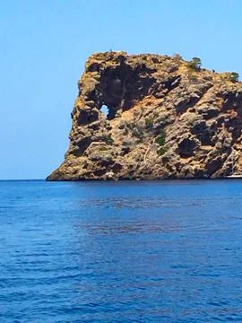 View from the ocean to cliff 写真素材