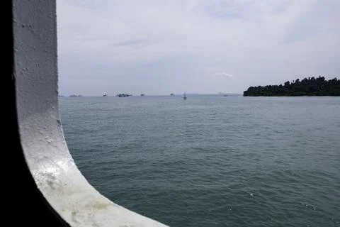 View of the ocean from ferry Stock Photos