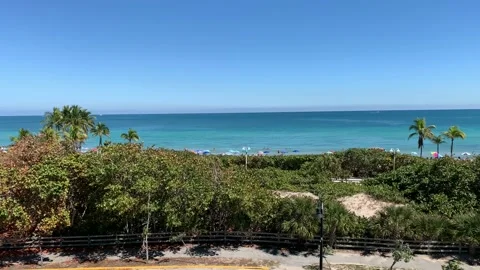 View of the ocean off of the Florida coast with copy space Stock Footage 103822077