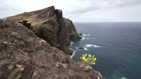 A view of the ocean from Madeira Stock Footage 142130359