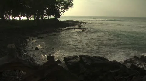 View of The Ocean On An Overcast Day 2 스톡 동영상 19148381