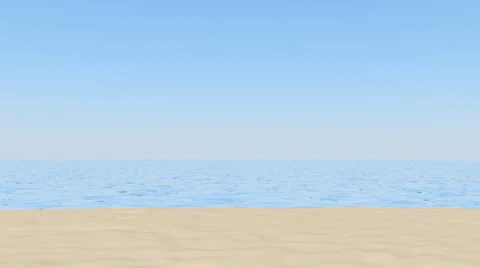 View of the ocean from the sandy shores Stock Footage 68842974
