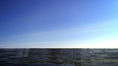 View on ocean, sea. water surface. skyline. sunset Stock Footage 61416192