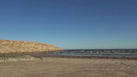 View on the Ocean from Tafarit,, Banc of Arguin, Mauritania Vídeo Stock 147720836