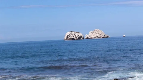 View of the ocean towards some islands Stock Footage 119242638