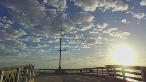 View of the ocean from a viewpoint Stock Footage 132421891
