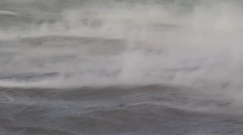 View Of Ocean With Volcanic Debris Video stock 19286715