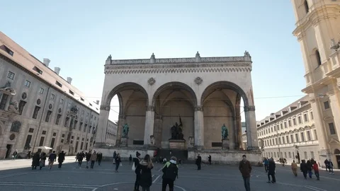 View of Odeonsplatz in Munich Stock Footage 126363298