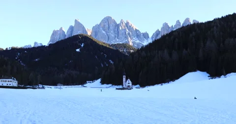 View of the Odle mountains Stock Footage 169111796