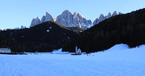 View of the Odle mountains Stock Footage 169111886