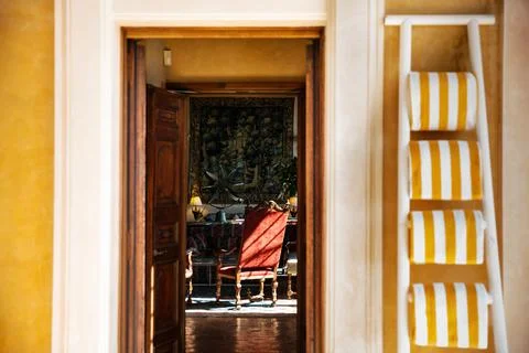 View of the office through the door Stock Photos
