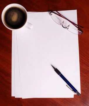 View of the office tools on cork board Stock Photos