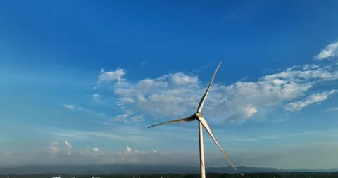 View of the Offshore wind power systems off the western coast of Taiwan. Offs Video stock 246775029