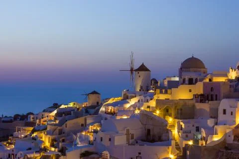 View on oia in santorini Stock-Fotos