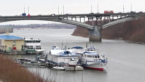 View of Oka river in Nizhny Novgorod. Stock Footage 168211953