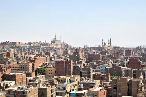 View of old architecture on cairo mesir top angle Stock Photos