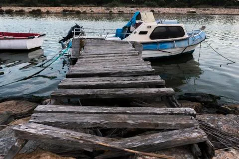 View of an old boat Stock Photos