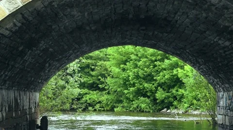 View at the old bridge Video stock 68204562
