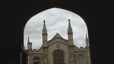 A view of an old building through an arch. Stock Footage 160470346