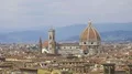 View of old buildings and cathedral of Santa Maria del Fiore in Florence, Italy HD Footage