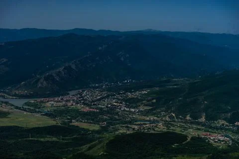 View to the old capital of Georgia - Mtskheta Stock Photos