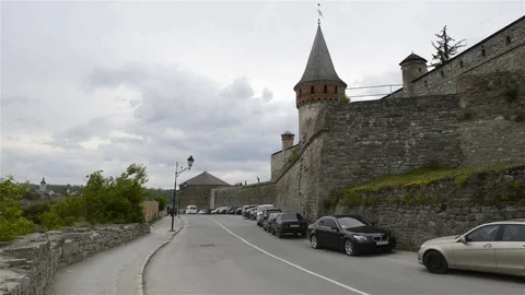 View on old castle Stock Footage 76085254