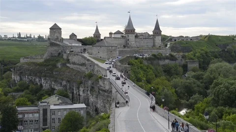 View on old castle Stock Footage 76087358
