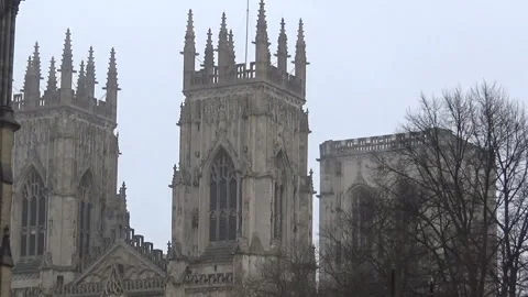 A view on an old Cathedral Stock Footage 90392587