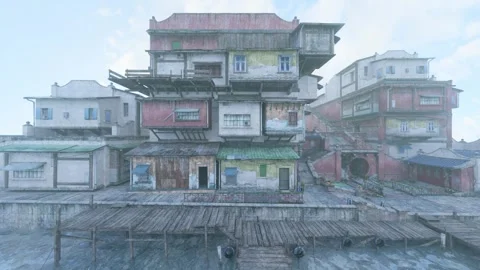 View of old chinatown without people Stock Footage 313199262