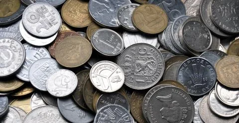 View of the old coins Stock Photos