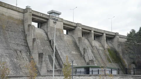 View of an old dam Stock Footage 225504940