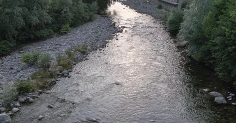 View of old factory along small river 動画素材 75151329