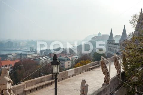 View on the Old Fisherman Bastion in Budapest Stock Photos