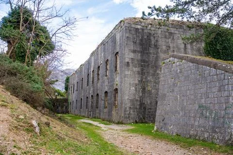 View of old Fort Vrmac is a former fortification of the Austro-Hungarian Em.. Stock Photos