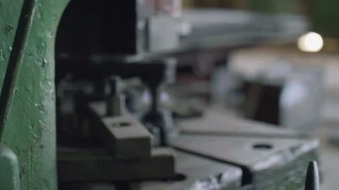 View of old functioning table lamp in metal workshop Stock Footage 95903043