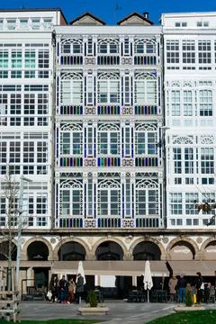 View of the old gallery building facade Foto stock