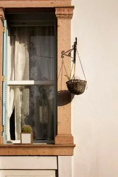 View of old, historical, typical stone house in Cunda (Alibey) Stock Photos