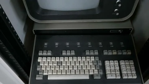 View Of Old Keyboard.  Stock Footage 121664794