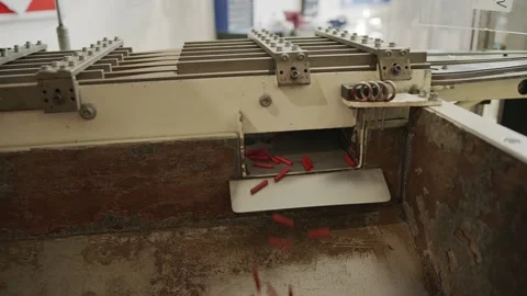 View of an old machine and production in a factory 库存影片 169461373