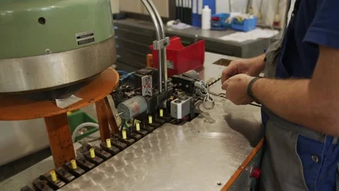View of an old machine and production in a factory 库存影片 169461617