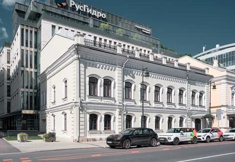 View of an old mansion, former profitable house built in 1864, Malaya Dmitrov Stock Photos