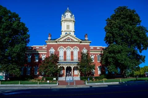 View of the Old Monroe Courthouse in NC Stock Photos
