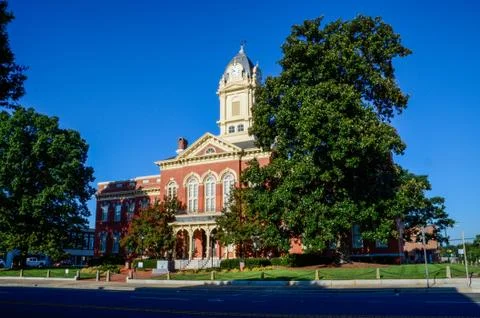 View of the Old Monroe Courthouse in NC Stock Photos