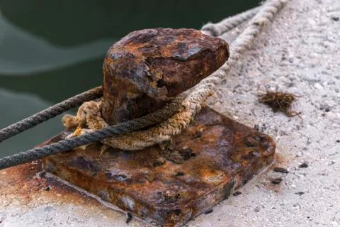 View of an old mooring point Stock Photos