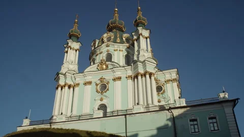View on the old orthodox church Stock Footage 247699672