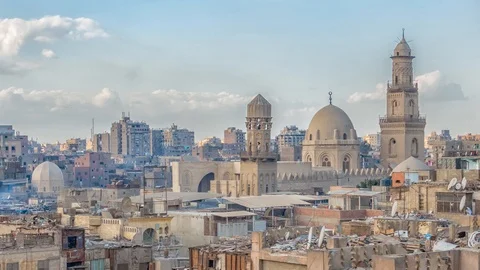 View of the old part of city Cairo Stock Footage 114955510
