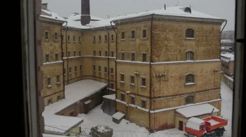 View of old prison Stock Footage 67849786