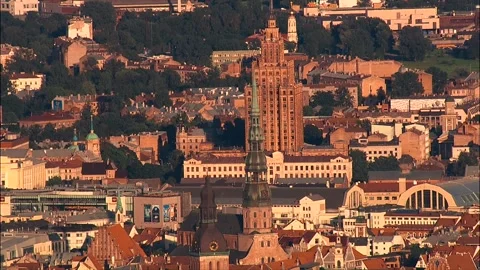 View of Old Riga from above Video stock 245959819